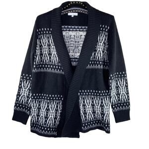 Honey Belle Boho Open Front Knitted Cardigan Sweater Medium